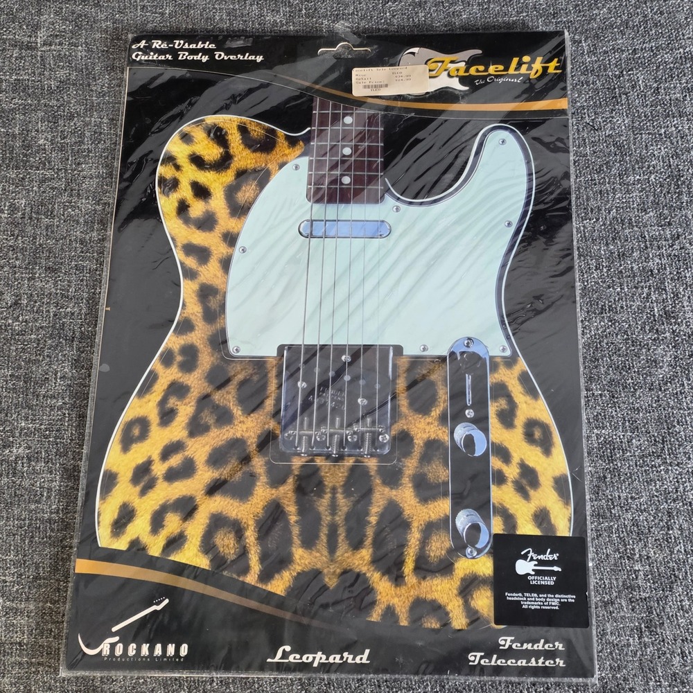 Rockano Leopard Facelift Fender Telecaster Guitar Body Overlay Reusable Skin
